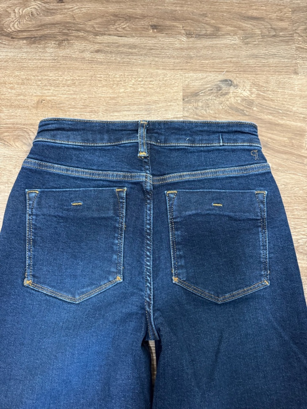 Pilcro The Annie High-Rise Straight Leg Crop Ankle Jean Deep Blue Size 26 Petite - Picture 7 of 7